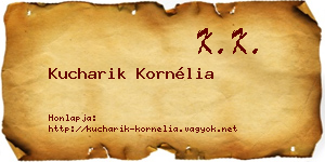 Kucharik Kornélia névjegykártya